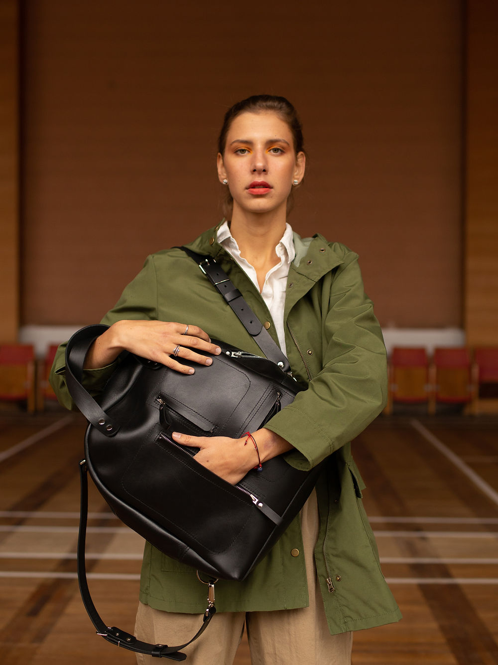 Lederrucksack GORDON in Schwarz – Ansicht 4