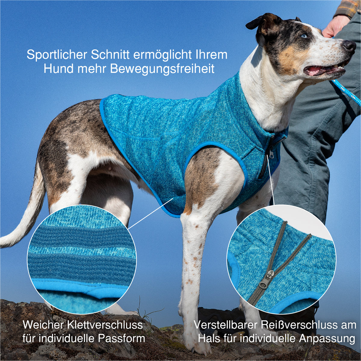 Kurgo Core Hundepullover Heather Blue – Ansicht 4