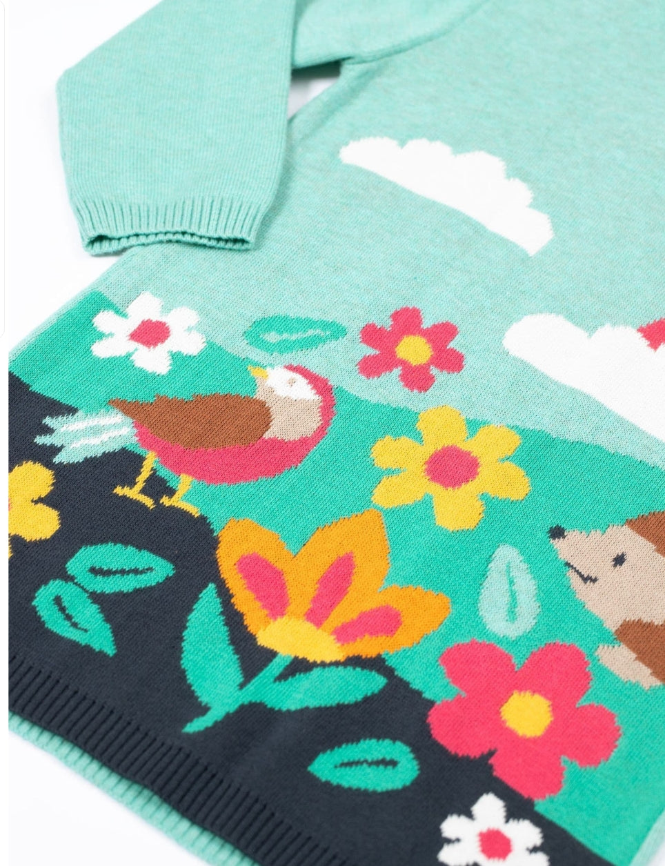 Frugi Ava Strickkleid Mintgrün – Ansicht 2