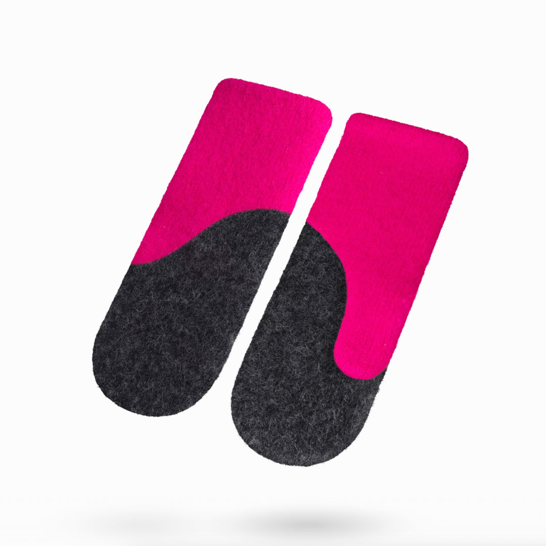 HERTTA Fäustlinge Grau Pink – Ansicht 3