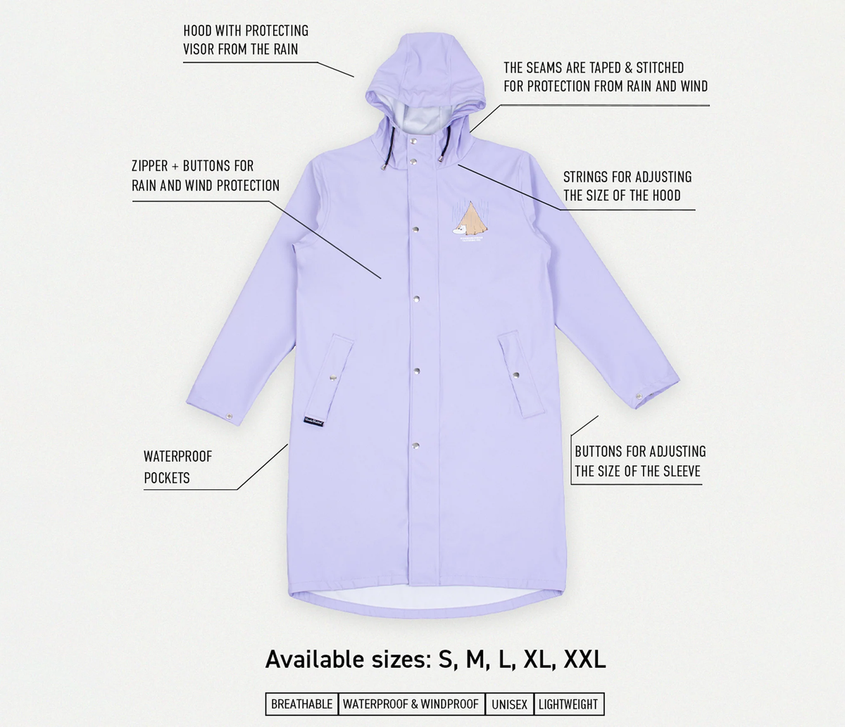 Mumin Regenjacke Gelb – Ansicht 12