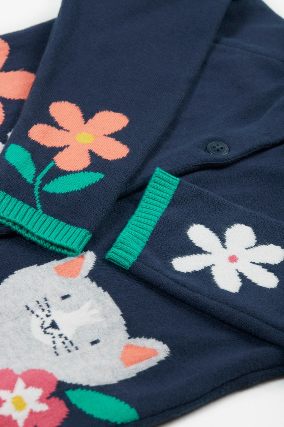 Frugi Reva Strickjacke Navy – Ansicht 3