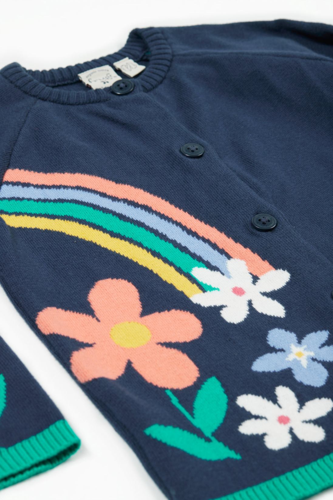 Frugi Reva Strickjacke Navy – Ansicht 4
