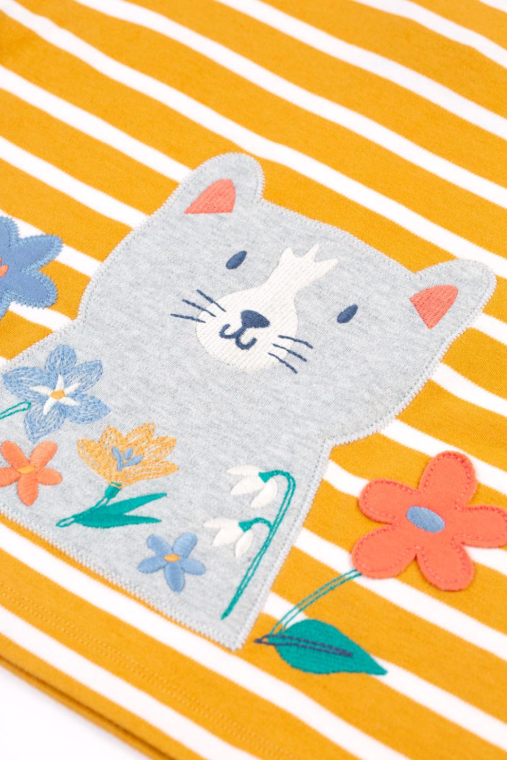 Frugi Langarmshirt Gelb Katze – Ansicht 4