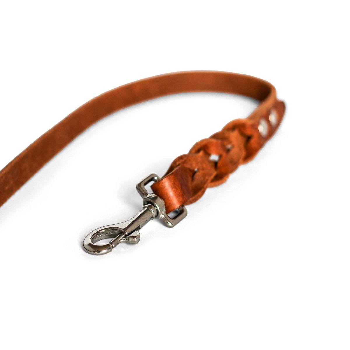 Geflochtene Lederleine TWISTED in Braun von Cooper & Quint