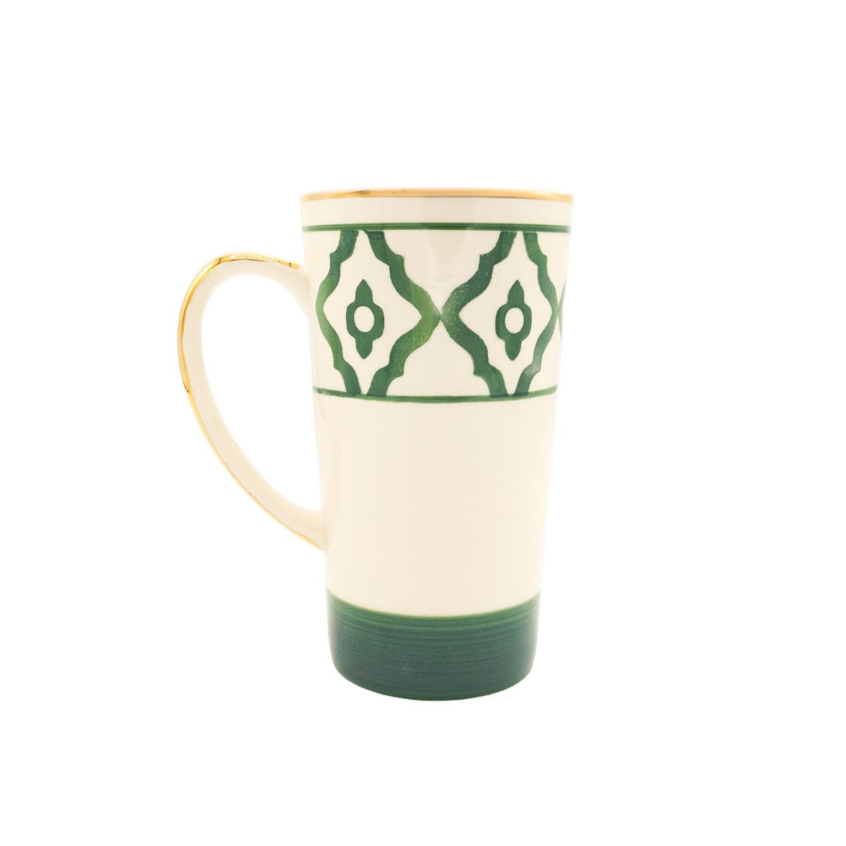 Große Teetasse Dackel von Michael Platin Design, handbemalt mit Goldrand