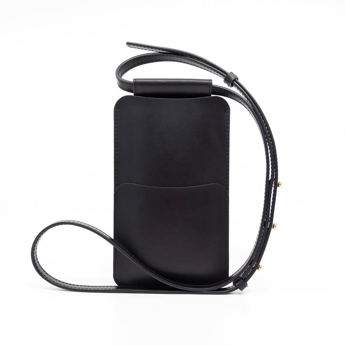 Handytasche aus Leder in Schwarz – Ansicht 6