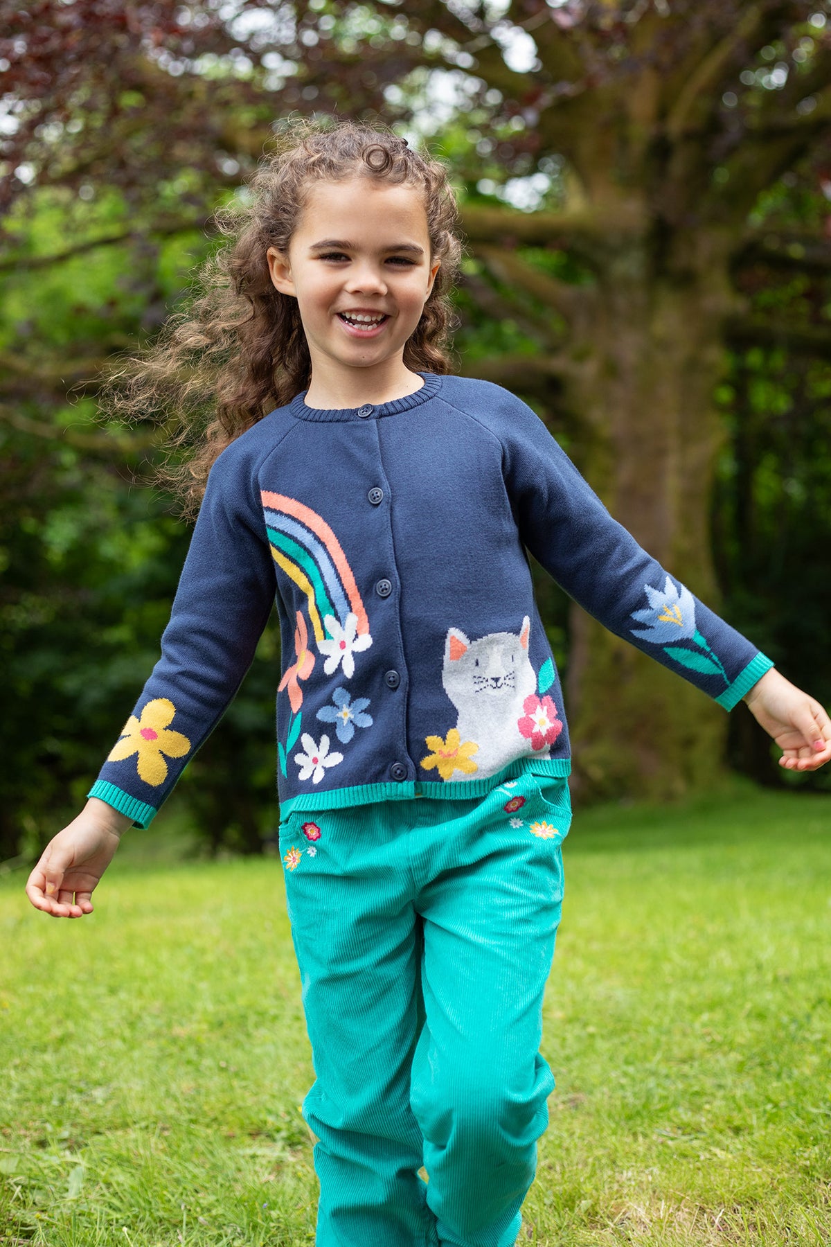 Frugi Paperbag Cordhose Grün – Ansicht 2