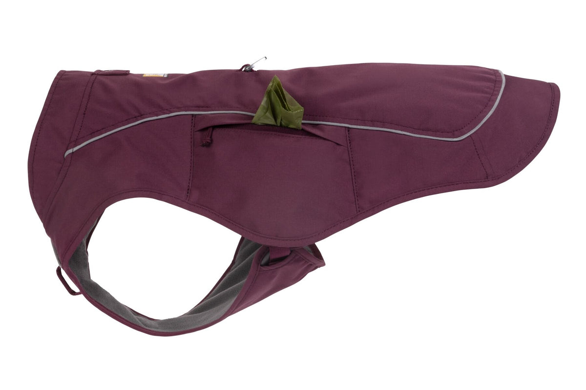 Ruffwear Overcoat Fuse Hundemantel mit Geschirr Purple Rain – Ansicht 2