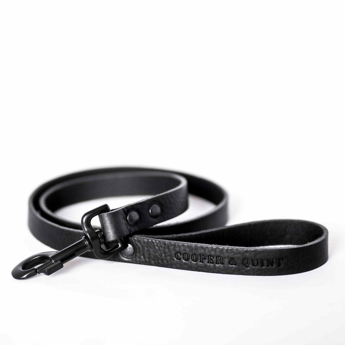 Lederleine in Schwarz von Cooper &amp; Quint