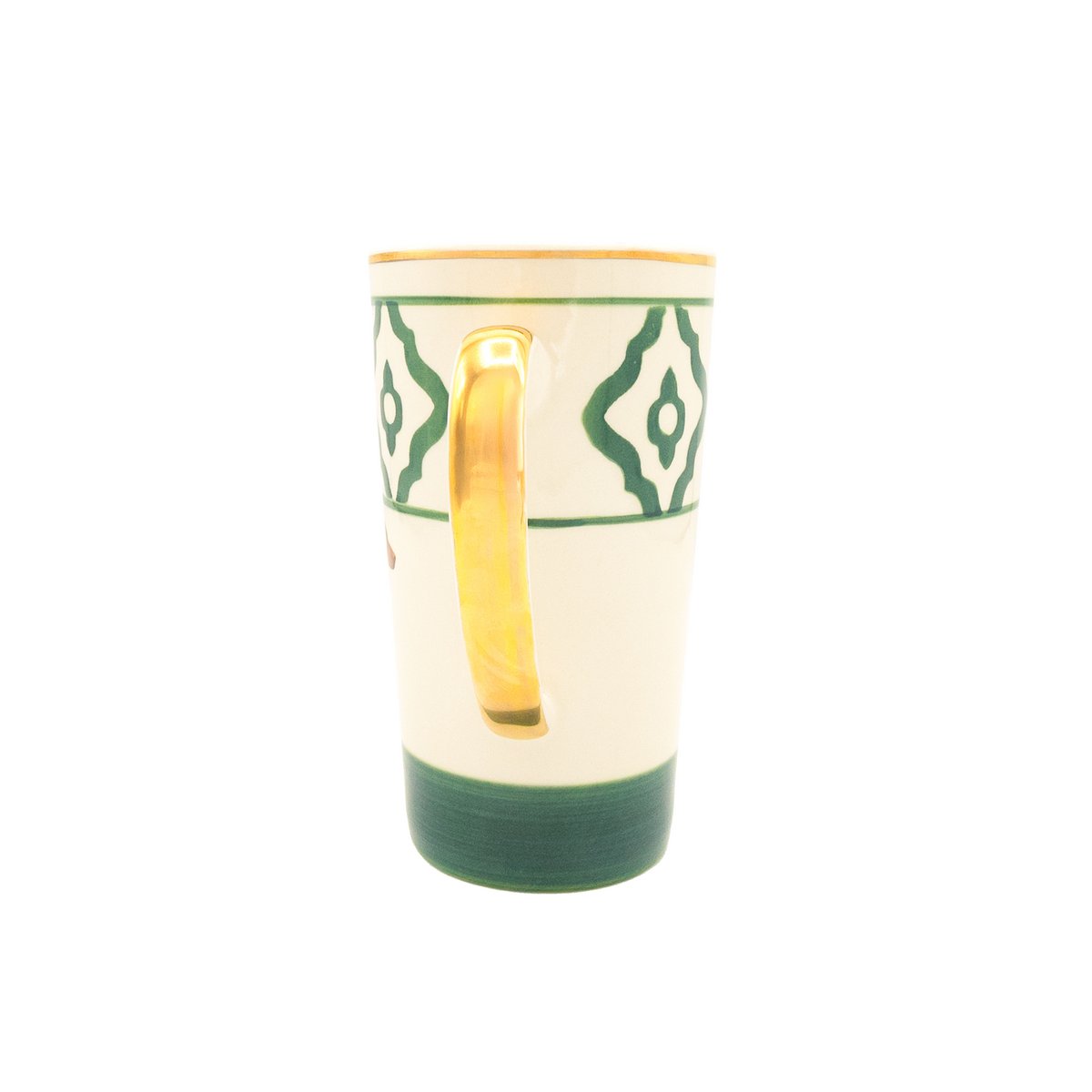Große Teetasse Dackel von Michael Platin Design, handbemalt mit Goldrand