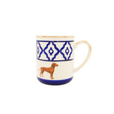 Kaffeetasse Vizsla von Michael Platin Design, handbemalt mit Goldrand