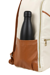 Kleiner Organizer-Rucksack in Creme und Braun – Ansicht 9