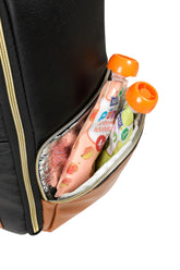 Kleiner Organizer-Rucksack in Schwarz und Braun – Ansicht 8