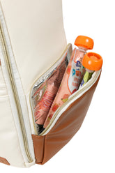 Kleiner Organizer-Rucksack in Creme und Braun – Ansicht 10