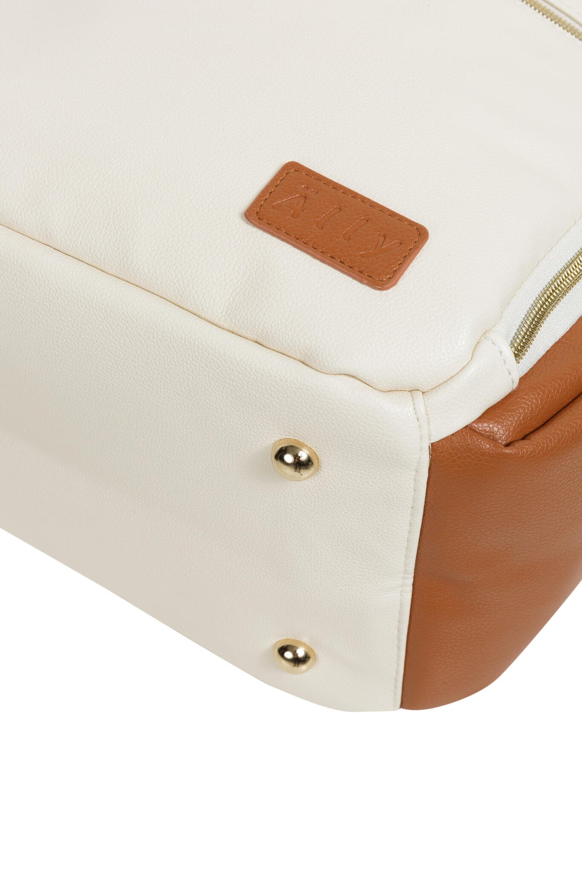 Kleiner Organizer-Rucksack in Creme und Braun – Ansicht 12