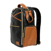 Kleiner Organizer-Rucksack in Schwarz und Braun – Ansicht 4