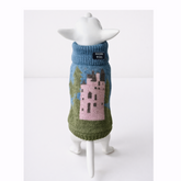 Hundepullover Pink Castle von hinten