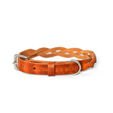 Geflochtenes Lederhalsband TWISTED in Cognac von Cooper & Quint