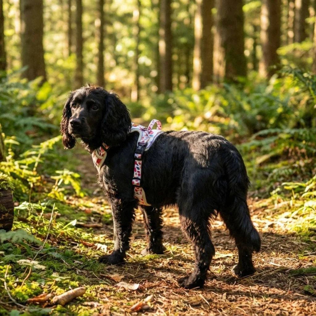 Hunde-Komfortgeschirr Blütenblätter von Goofy Goldens – Ansicht 6