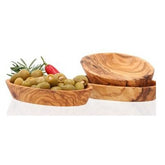 Ovale Schälchen aus Olivenholz im 3er-Set