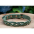 Geflochtenes Lederhalsband TWISTED in Grün von Cooper & Quint