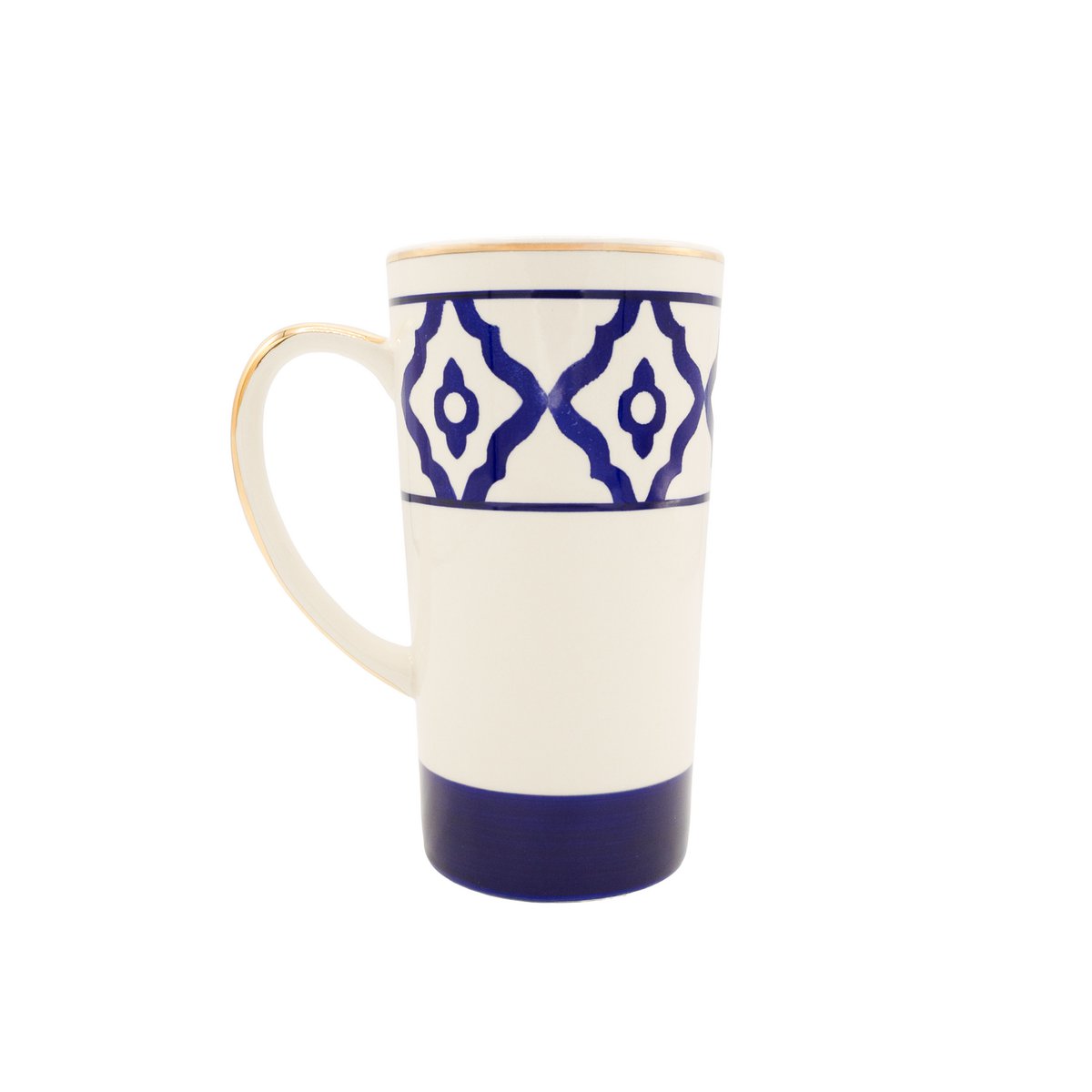 Große Teetasse Dackel von Michael Platin Design, handbemalt mit Goldrand