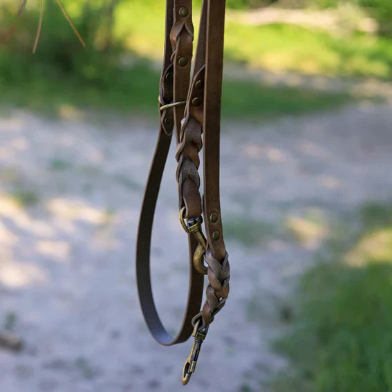 Verstellbare Lederleine TWISTED SWITCH in Taupe von Cooper &amp; Quint