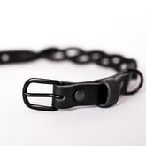 Geflochtenes Lederhalsband TWISTED in Schwarz von Cooper & Quint