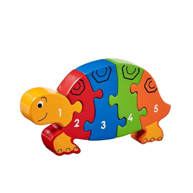 Schildkröten-Puzzle mit Zahlen von 1 bis 5