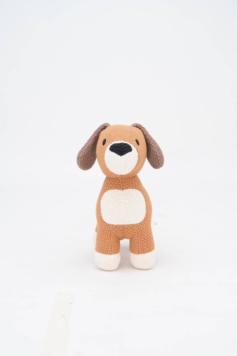 Gehäkeltes Stofftier Hund in Braun von Crochetts – Ansicht 9