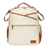 Kleiner Organizer-Rucksack in Creme und Braun