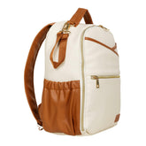 Kleiner Organizer-Rucksack in Creme und Braun – Ansicht 3