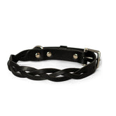 Geflochtenes Lederhalsband TWISTED in Schwarz von Cooper & Quint