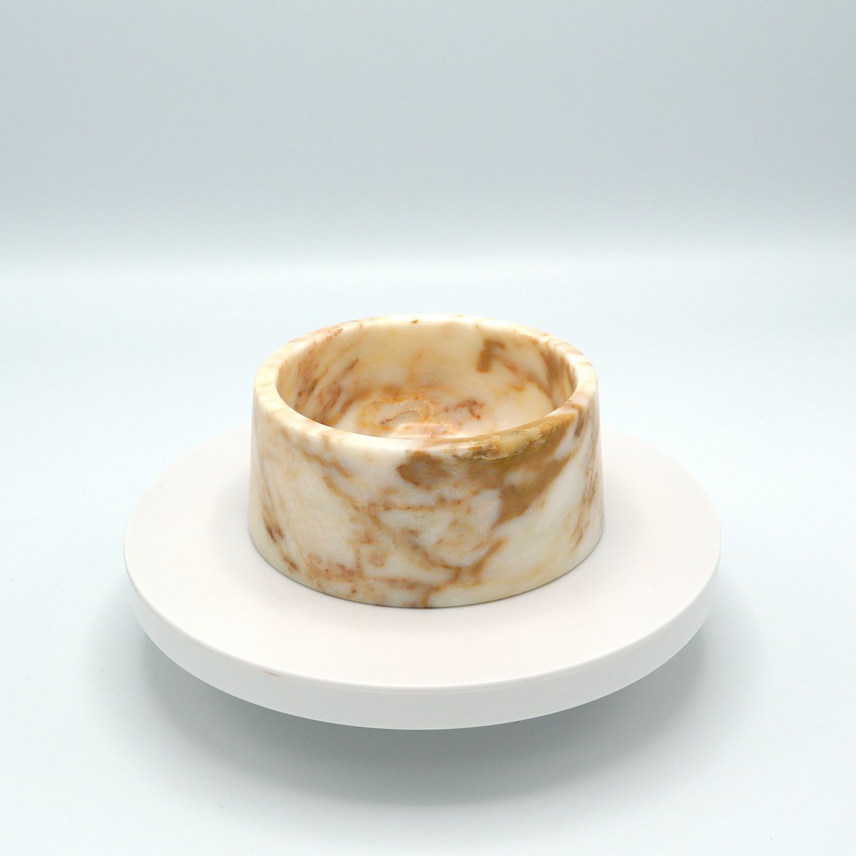 Hundenapf aus Marmor in Calacatta-Gold von Studio Animaux