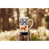 Große Teetasse Vizsla von Michael Platin Design, handbemalt mit Goldrand