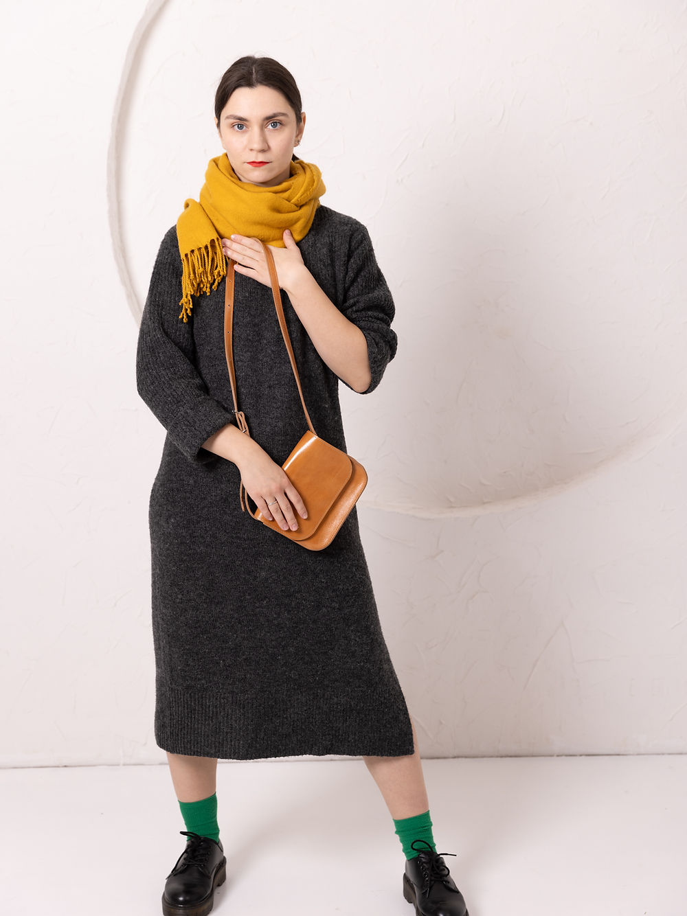 Lederhandtasche RUBY in Caramel – Ansicht 6