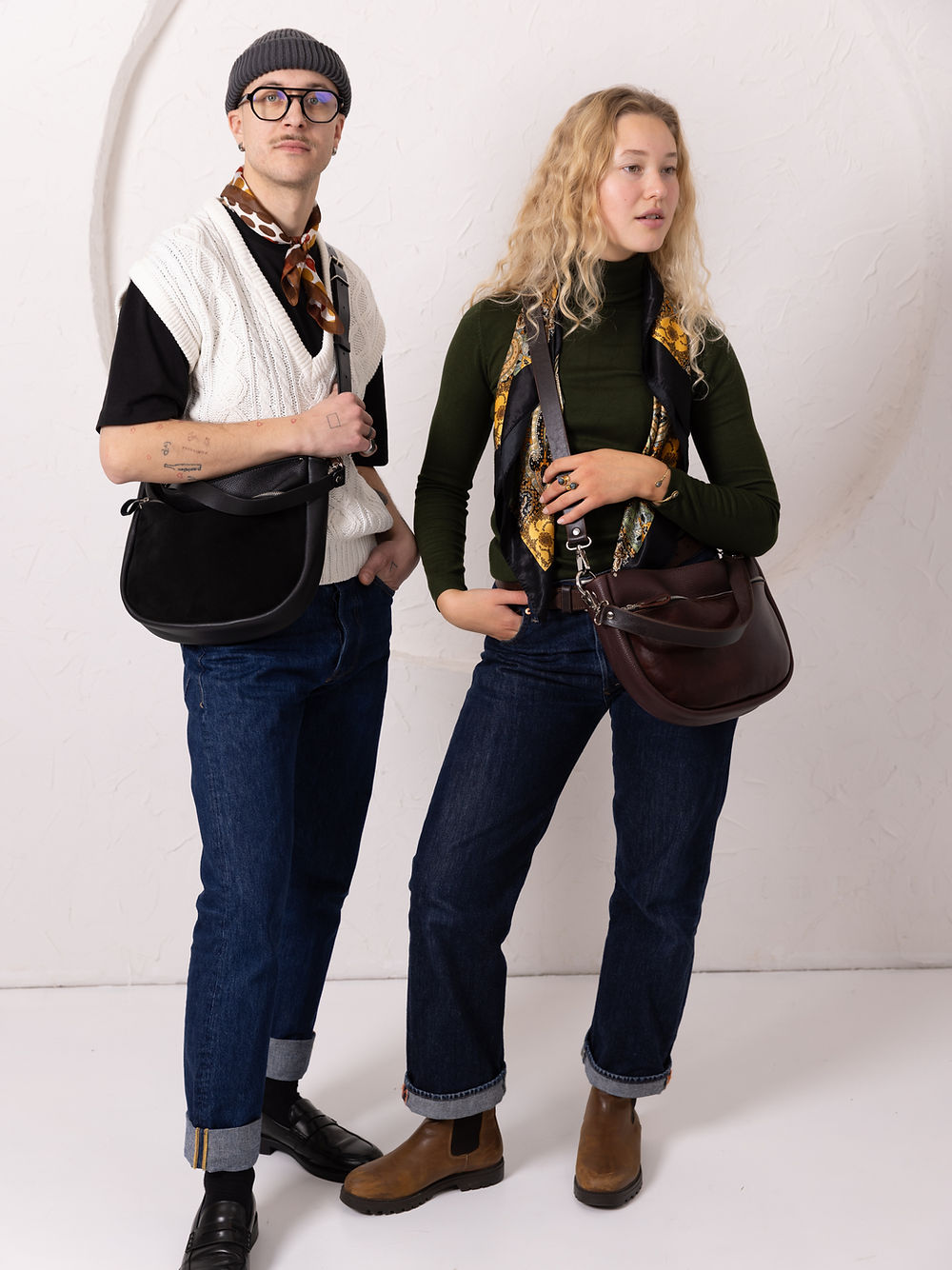 Lederhandtasche STELLA in Schwarz – Ansicht 7