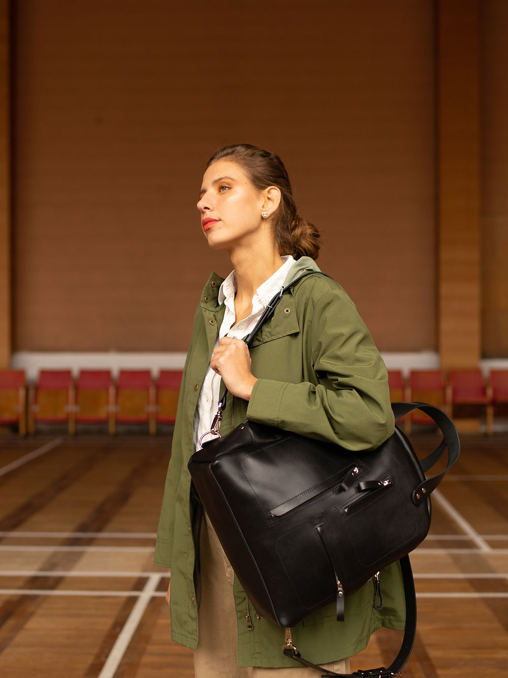 Lederrucksack GORDON in Schwarz – Ansicht 6
