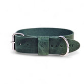 Breites Lederhalsband in Grün von Cooper & Quint