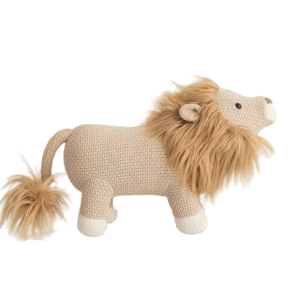 Gehäkeltes Stofftier Löwe in Beige und Braun von Crochetts – Ansicht 3