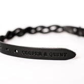Geflochtenes Lederhalsband TWISTED in Schwarz von Cooper & Quint