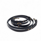 Verstellbare Lederleine TWISTED SWITCH in Schwarz von Cooper & Quint
