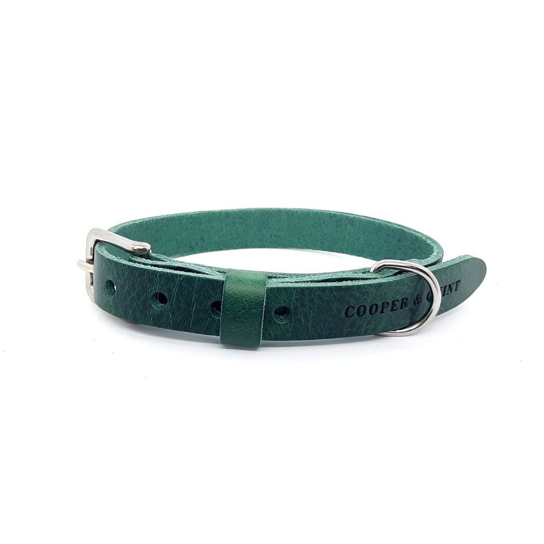 Lederhalsband in Grün von Cooper &amp; Quint