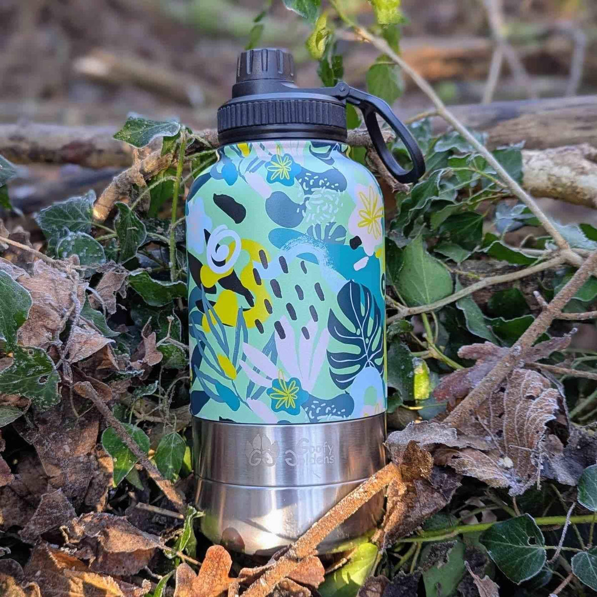 Trinkflasche für Hunde 1 L im Riff-Muster von Goofy Goldens – Ansicht 8