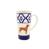Große Teetasse Vizsla von Michael Platin Design, handbemalt mit Goldrand