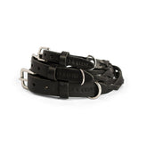 Geflochtenes Lederhalsband TWISTED in Schwarz von Cooper & Quint