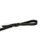 Geflochtene Lederleine TWISTED in Schwarz von Cooper & Quint