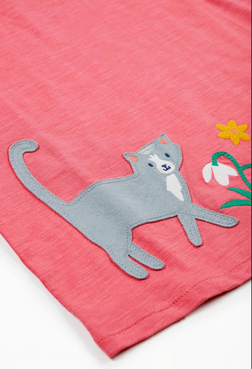 Frugi Langarmshirt Rosarot Katze – Ansicht 3