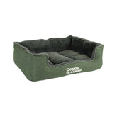 Doggy Snuggle Strong Hundekörbchen in Dunkelgrün, wasserdicht mit Polarfleece